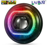 LIU HJG C-316 CHROMA VORTEX 7 INCH HALO RING RGB AI LED HEADLIGHT | BIKER SHOPPEE