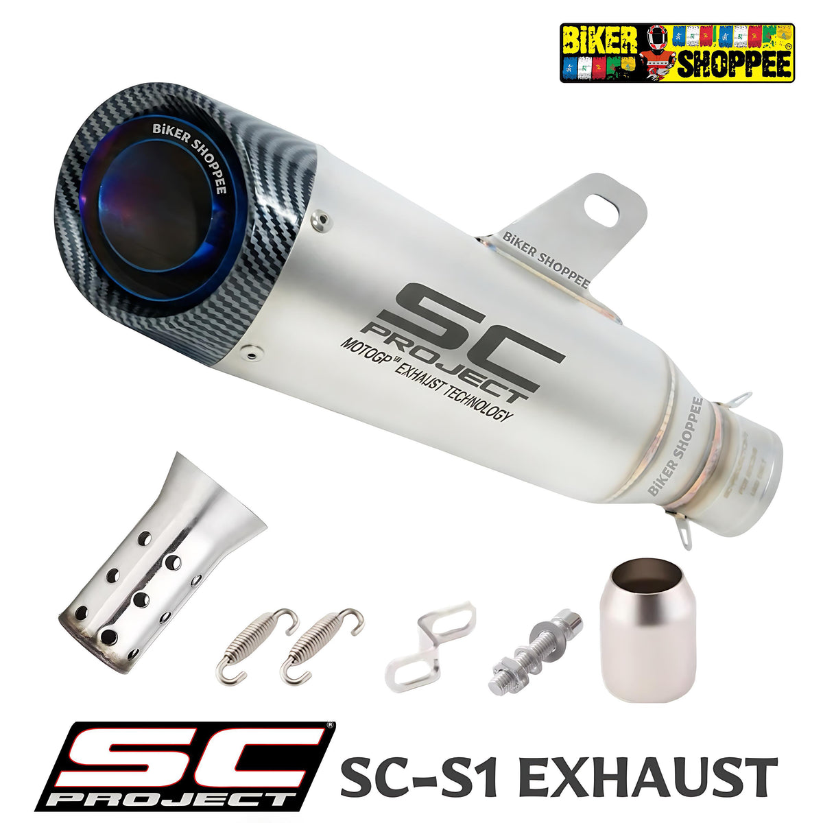 Sc Project Dual SC PROJECT S1 EXHAUST DOUBLE SLIDE CUT – BiKER SHOPPEE