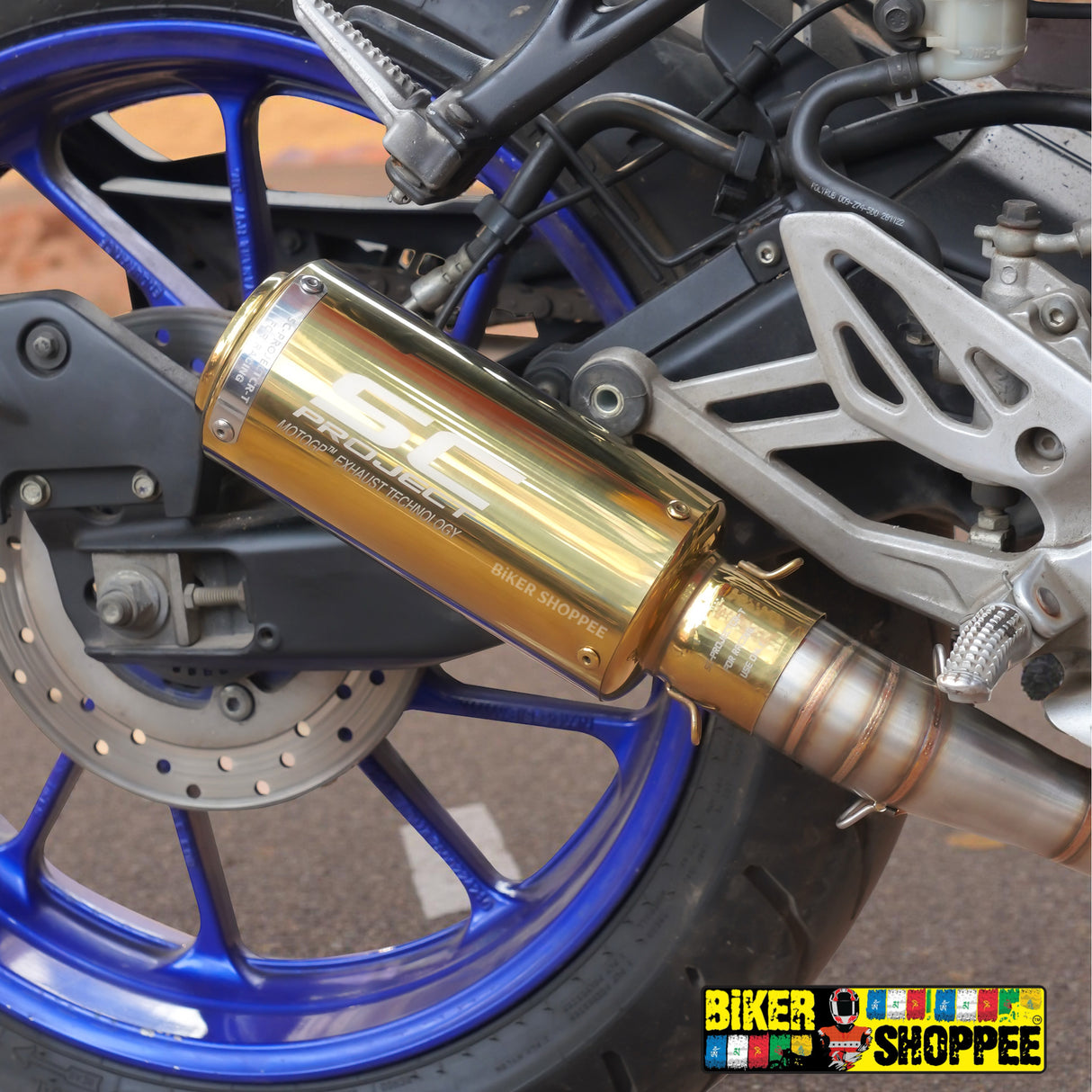 SC PROJECT EXHAUST SHORT GOLDEN