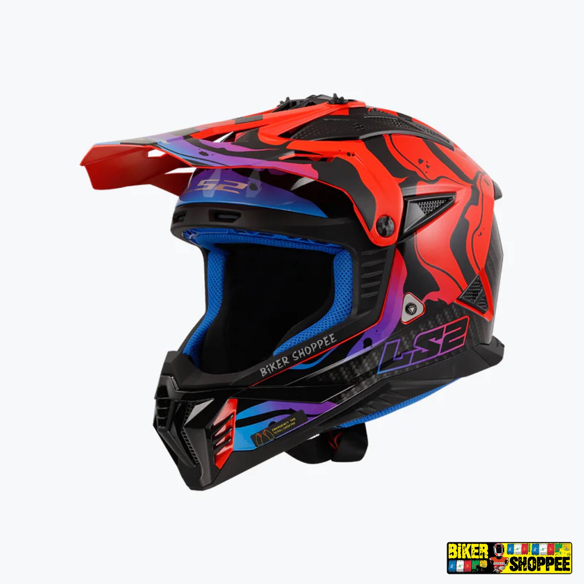 LS2 MX437 FAST II WASH RED – BiKER SHOPPEE