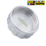 YAMAHA CNC REAR BRAKE FLUID RESERVOIR CAP SILVER | BIKER SHOPPEE