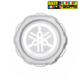 YAMAHA CNC REAR BRAKE FLUID RESERVOIR CAP SILVER | BIKER SHOPPEE