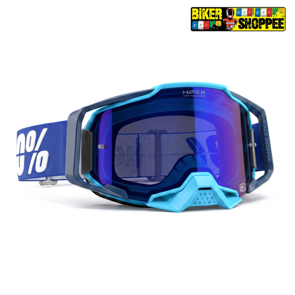 100% ARMEGA MX GOGGLE – HIPER GOLD MIRROR LENS | BIKER SHOPPEE