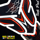 PREMIUM MOTORCYCLE RACING TANK PAD RED 3 - BIKER SHOPPEE