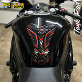 PREMIUM MOTORCYCLE RACING TANK PAD RED 3 - BIKER SHOPPEE