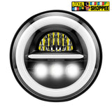 LIU HJG H-C305 MINUS RING PRO 7 INCH LED HEADLIGHT WITH FOG LIGHT | BIKER SHOPPEE