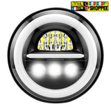 LIU HJG H-C305 MINUS RING PRO 7 INCH LED HEADLIGHT WITH FOG LIGHT | BIKER SHOPPEE