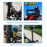 MOTORCYCLE TELESCOPIC SELFIE STICK WITH HANDLEBAR CAMERA MOUNT FOR INSTA360 GOPRO DJI | BIKER SHOPPEE
