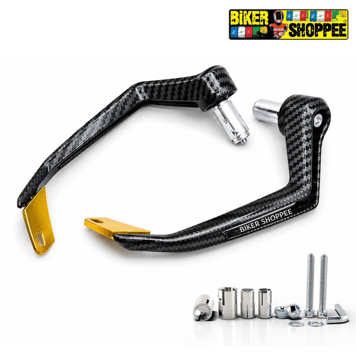 UNIVERSAL ELITE RACING CARBON LEVER GUARD GOLDEN | BIKER SHOPPEE