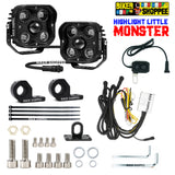 LITTLE MONSTER TK500 OFFROAD 3 INCH LED FOG LIGHT WITH WIREHARNESS AND SWITCH