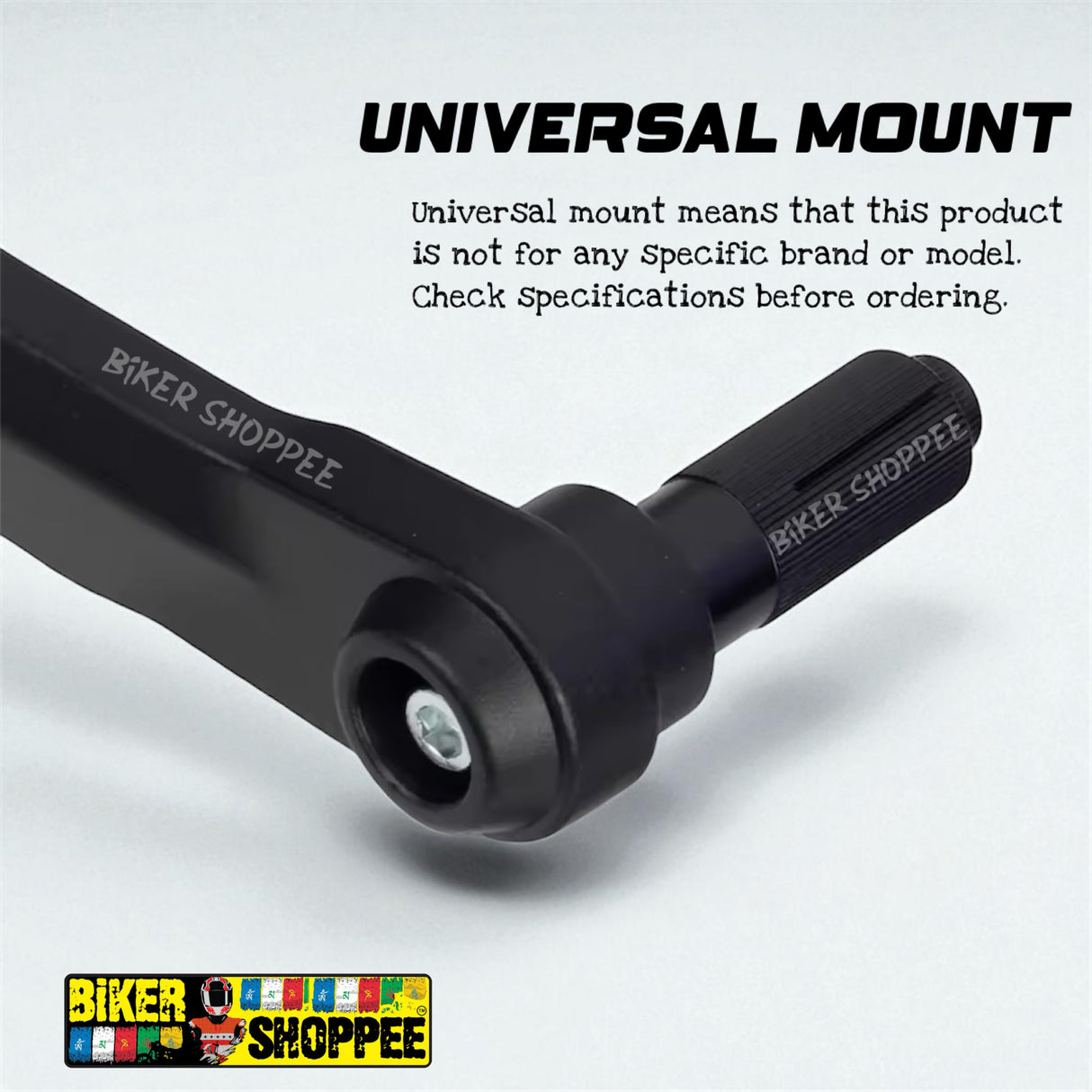 BAR END LEVER GUARD WITH WING MIRROR