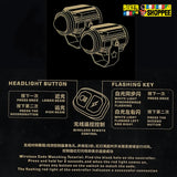 LITTLE MONSTER DK16 LED FOG LIGHT WITH WIRING AND WIRELESS SWITCH