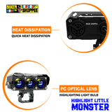 LITTLE MONSTER JX130 TRI SHOT LED FOG LIGHT PAIR