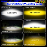 LITTLE MONSTER DK350 Y MONO LENS LED FOG LIGHT WITH WIREHARNESS AND WIRELESS SWITCH