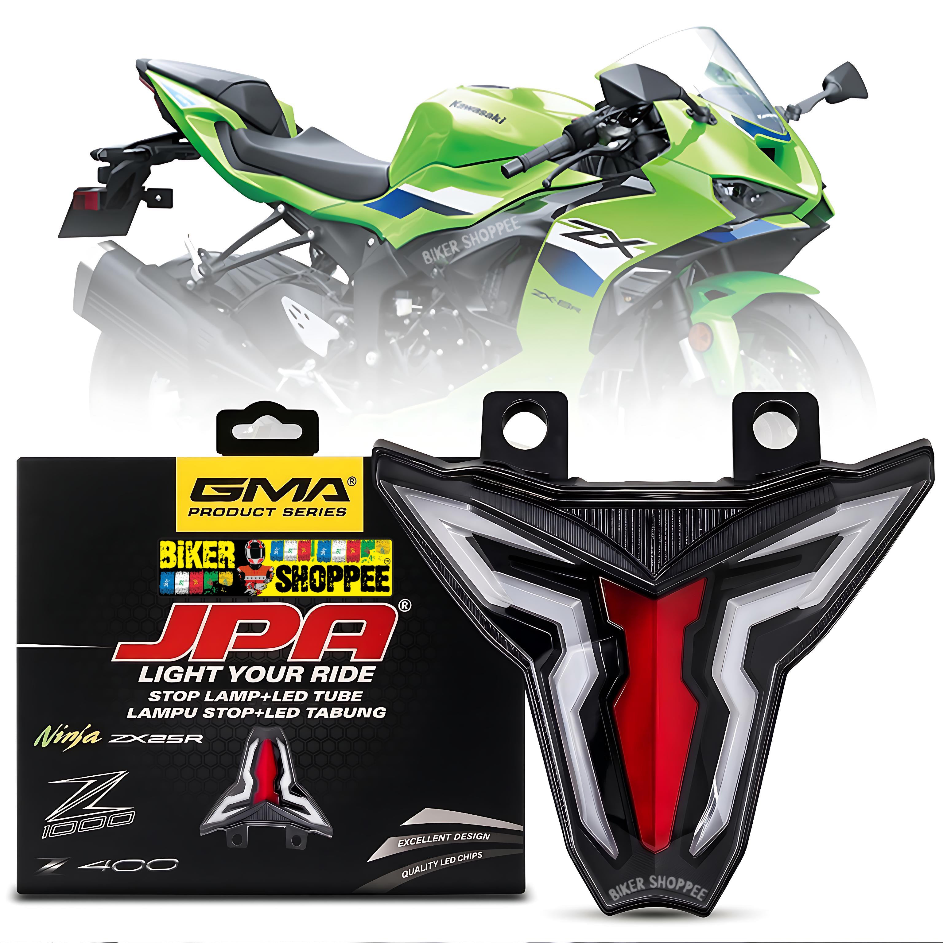 GMA JPA ライト Kawasaki Ninja ZX6R JPA GMA LED Tail Light | Biker Shoppee – BiKER
