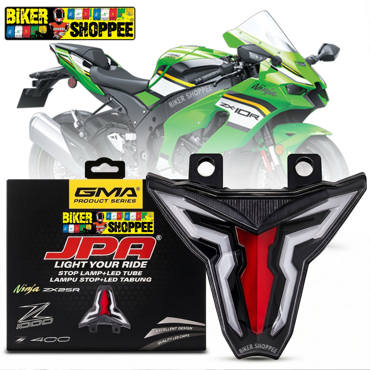 KAWASAKI NINJA ZX10R INTEGRATED LED TAIL LIGHT | BIKER SHOPPEE