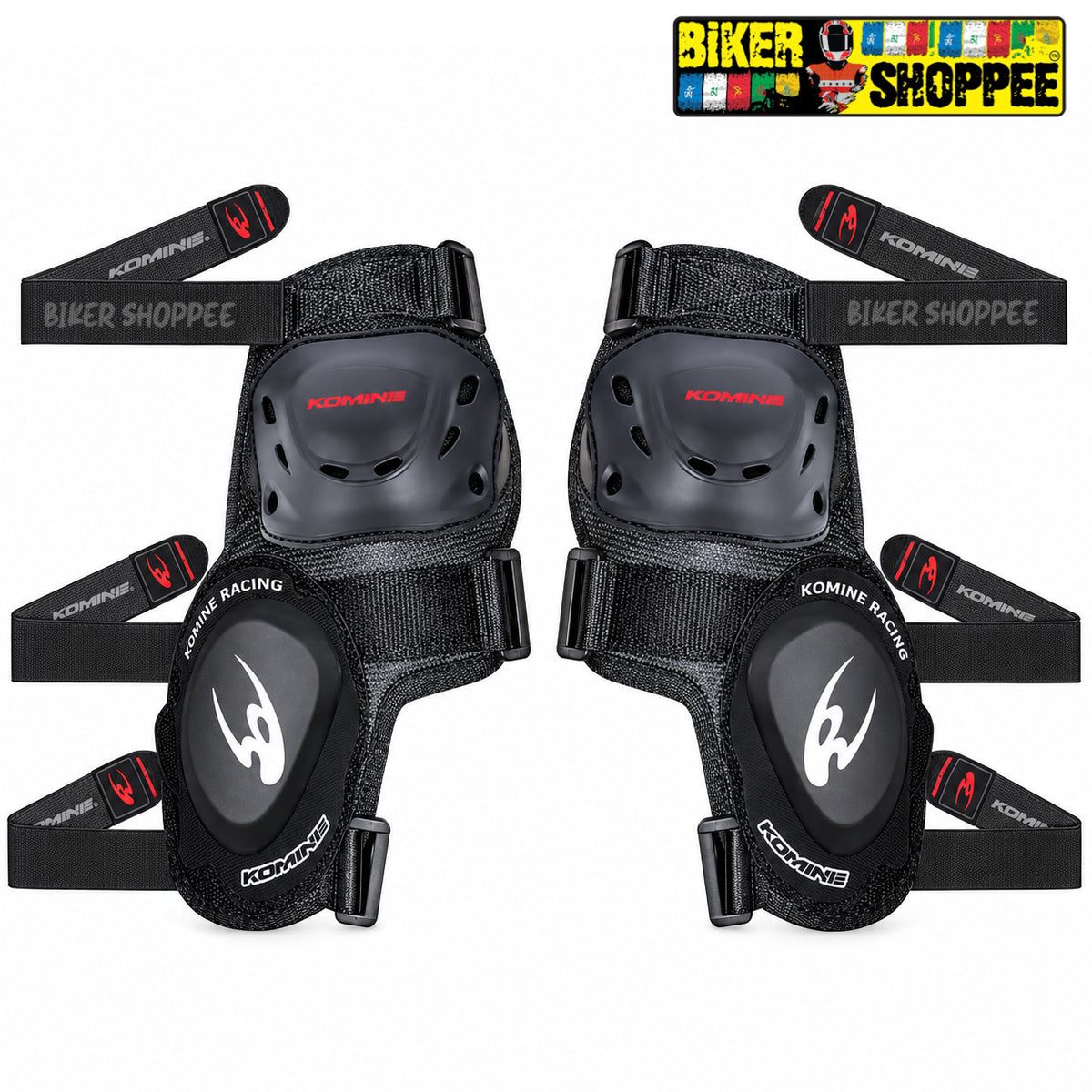 KOMINE SK-652 RACING PLUS MOTORCYCLE KNEE GUARD WITH KNEE SLIDERS | BIKER SHOPPEE