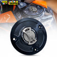 CNC Keyless Quick Release Fuel Tank Cap GRAY and Black for KTM Duke And KTM RC with Biker Shoppee Sticker