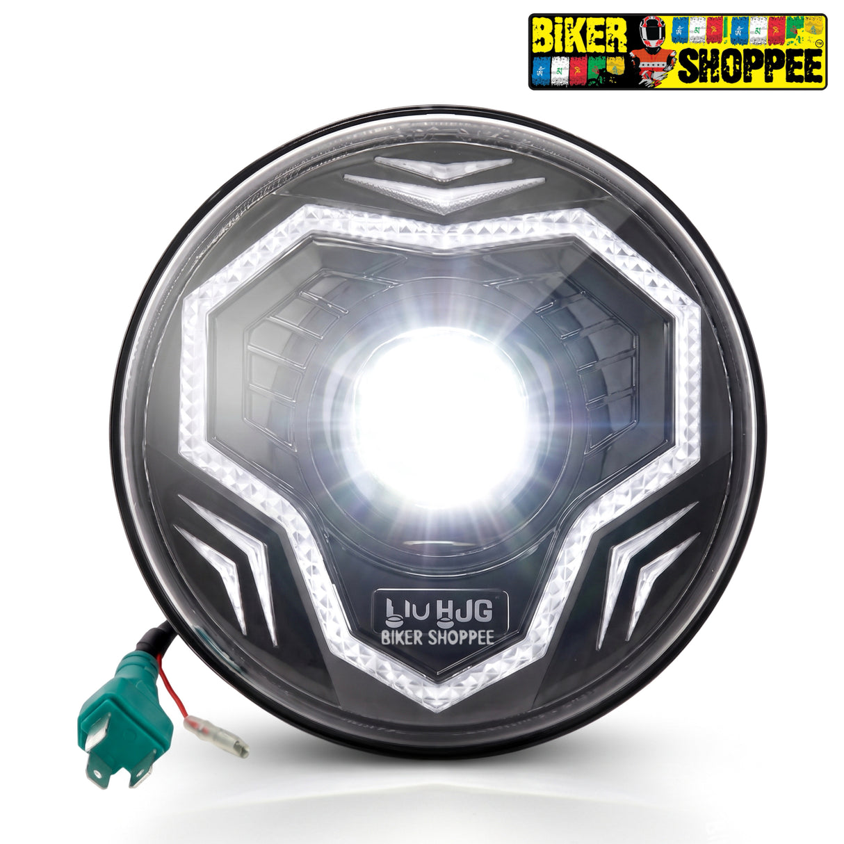 LIU HJG C-292 RGB ACCENT LIGHTING 7 INCH PRIME AI LED HEADLIGHT | BIKER SHOPPEE
