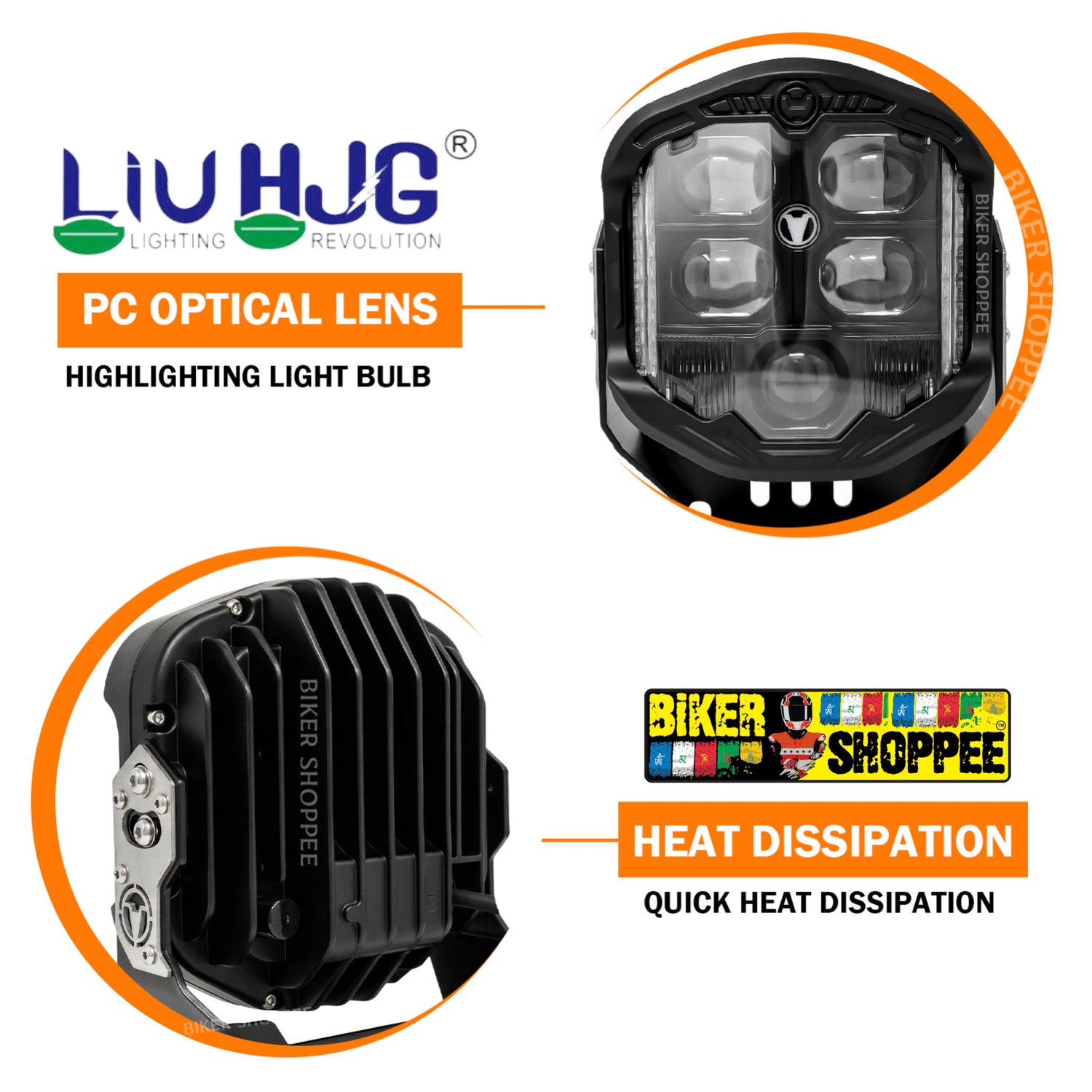 LIU HJG GODS EYE LED AUXILIARY LIGHT | BIKER SHOPPEE