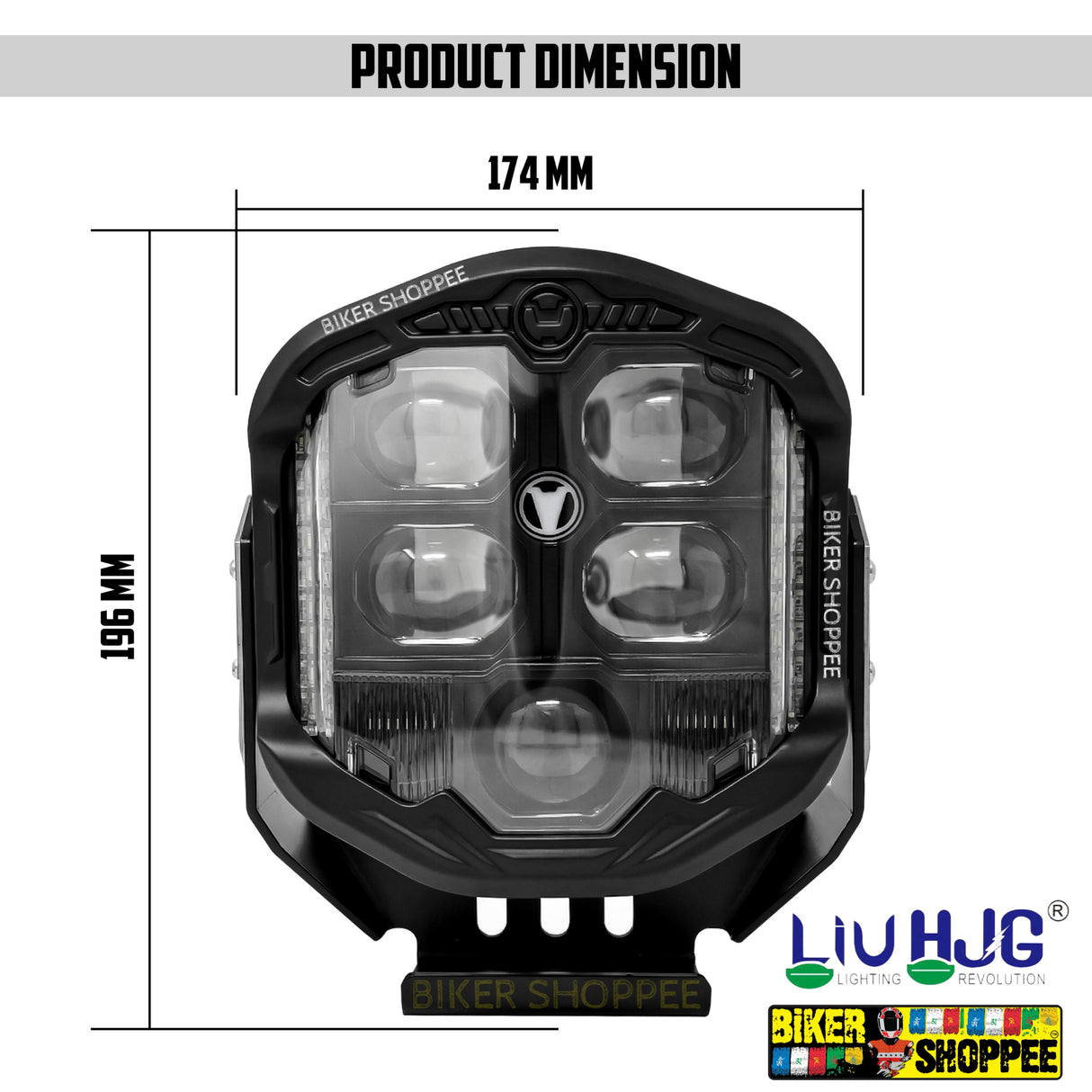 LIU HJG GODS EYE LED AUXILIARY LIGHT | BIKER SHOPPEE