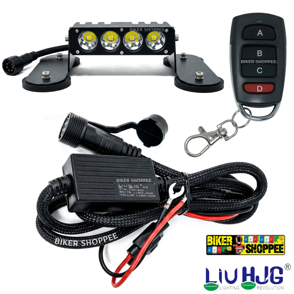 LIU HJG HAMMER X4 100W HYBRID LED LIGHT 1 PCS | BIKER SHOPPEE