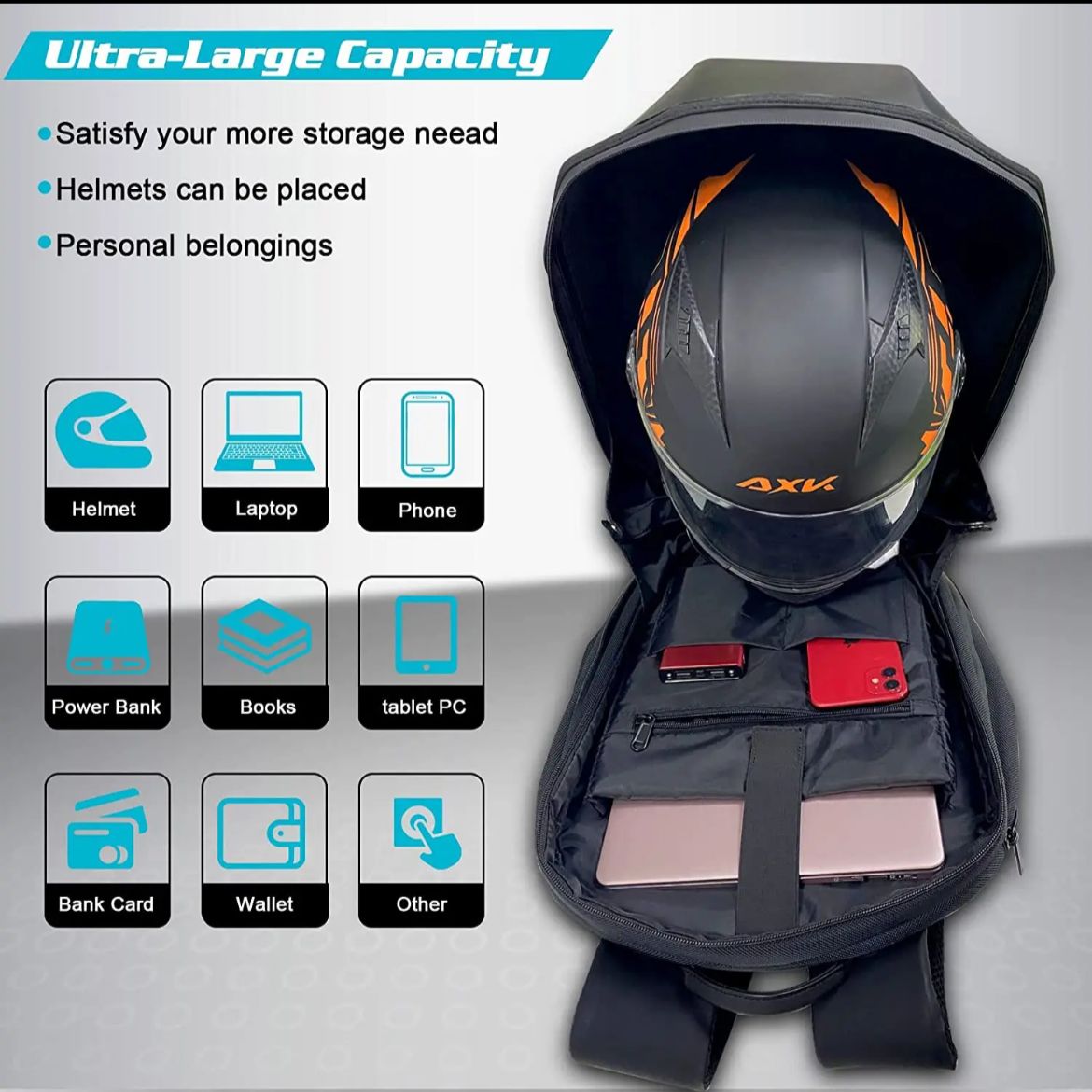 LOY LED EYE SMART MOTORCYCLE BACKPACK | BIKER SHOPPEE