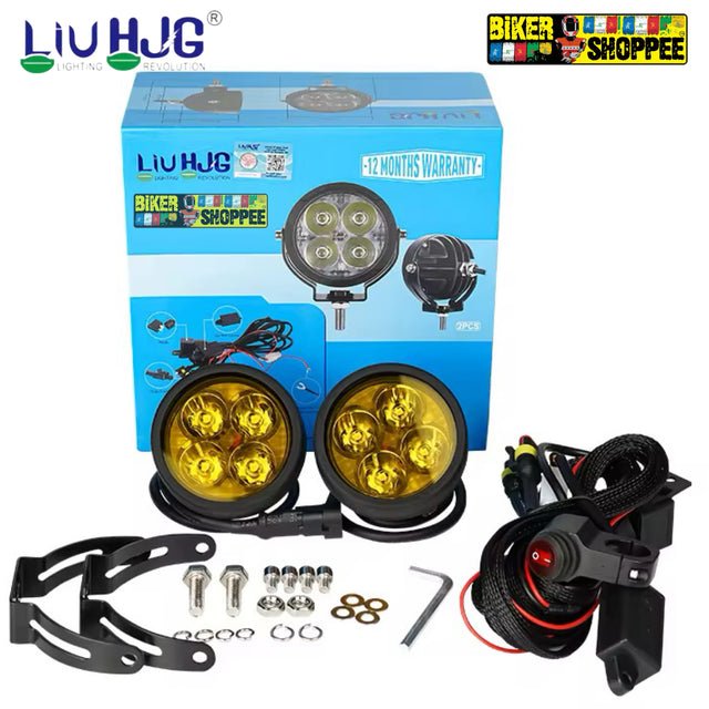 LiUHJG 4 LED CREE FOG LIGHT WITH WIRING HARNESS KIT