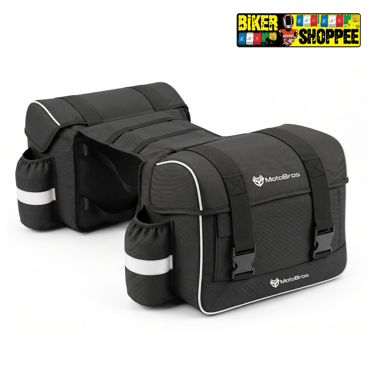 MOTOBROS 60L ECONOMY MOTORCYCLE SADDLE BAGS | BIKER SHOPPEE