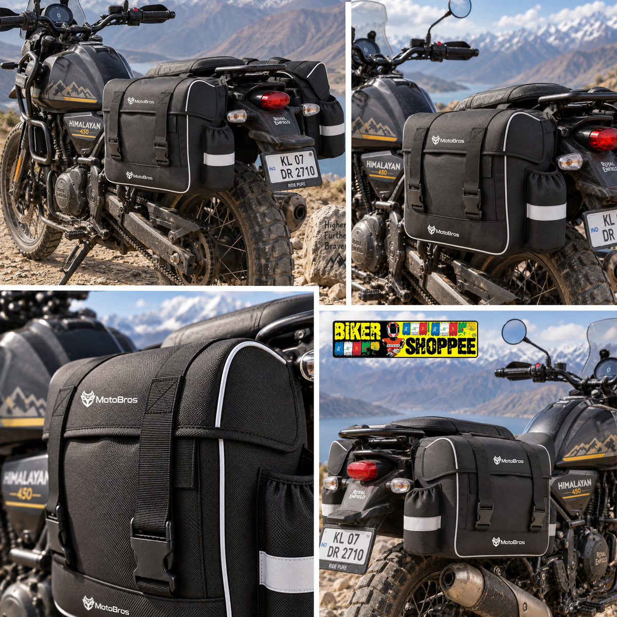 MOTOBROS 60L ECONOMY MOTORCYCLE SADDLE BAGS | BIKER SHOPPEE