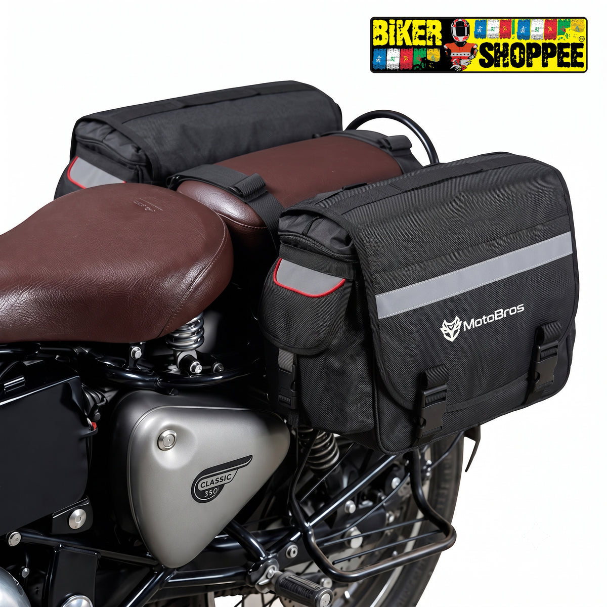 MOTOBROS 70L FLY MOTORCYCLE SADDLE BAGS | BIKER SHOPPEE