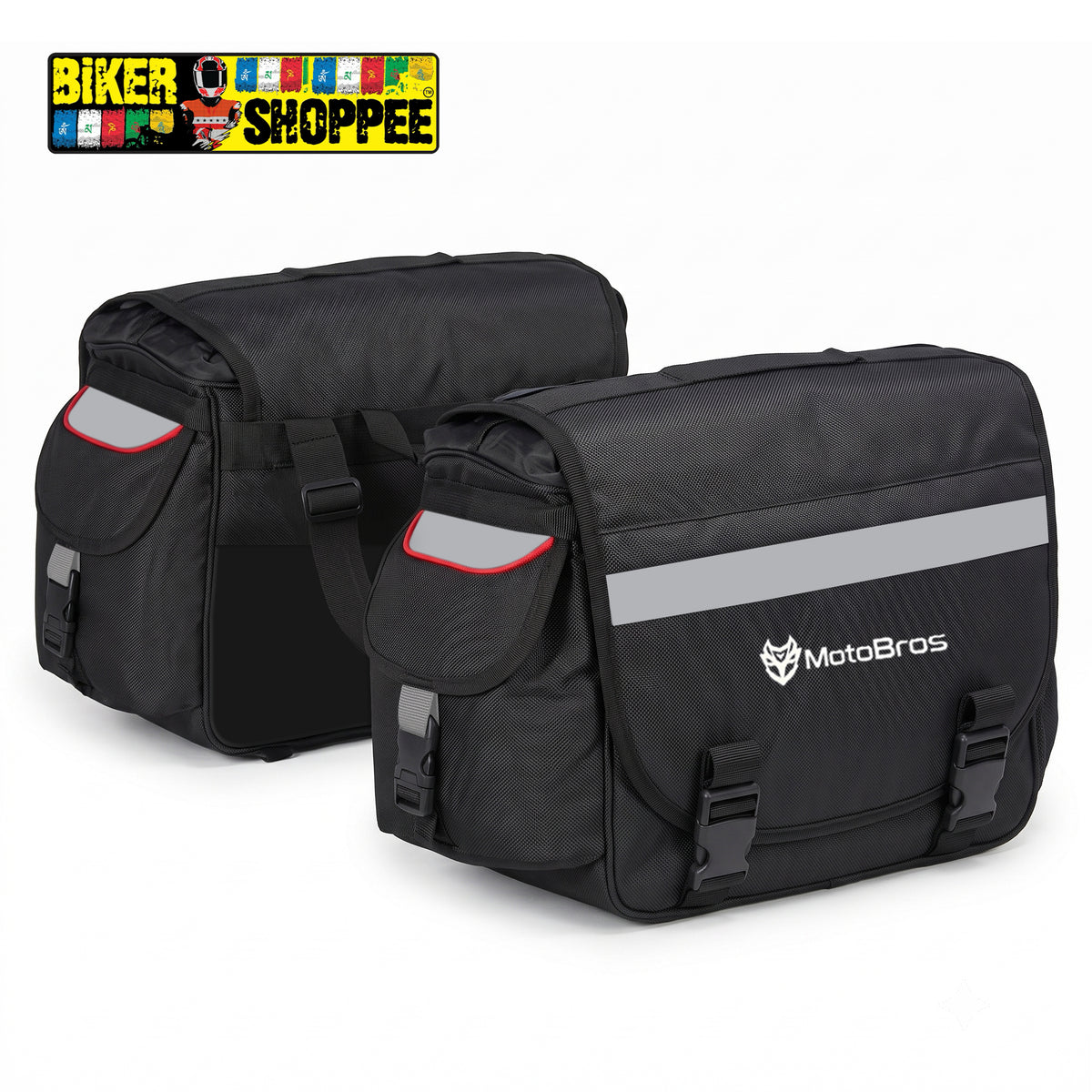 MOTOBROS 70L FLY MOTORCYCLE SADDLE BAGS | BIKER SHOPPEE