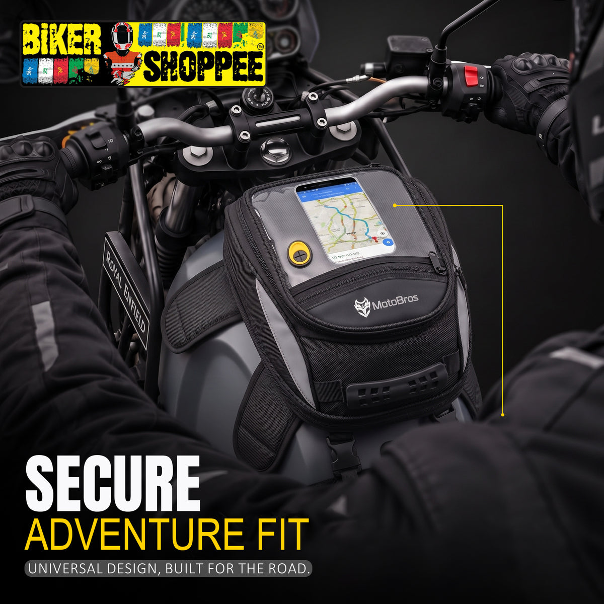 MOTOBROS FLY 15L EXPANDABLE MAGNETIC TANK BAG WITH RAIN COVER | BIKER SHOPPEE