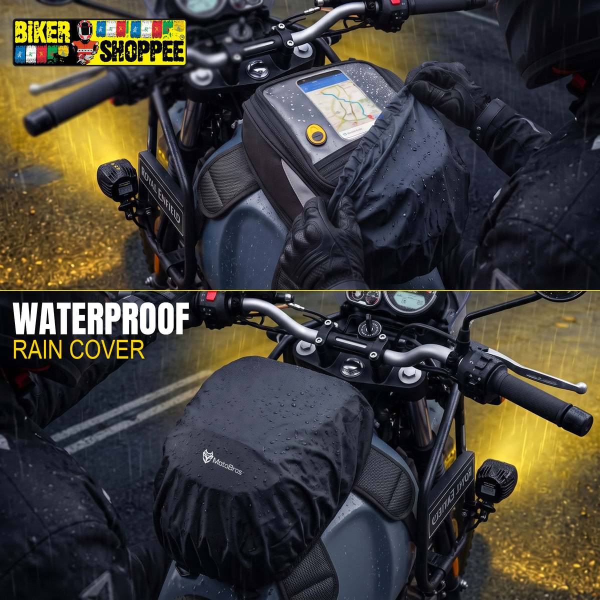 MOTOBROS FLY 15L EXPANDABLE MAGNETIC TANK BAG WITH RAIN COVER | BIKER SHOPPEE