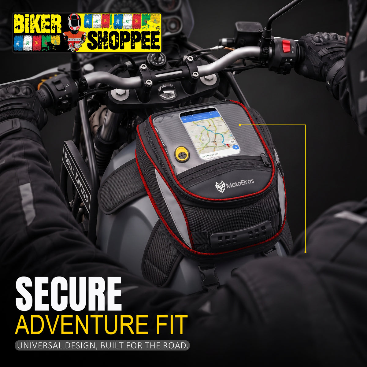 MOTOBROS FLY 15L EXPANDABLE MAGNETIC TANK BAG WITH RAIN COVER RED | BIKER SHOPPEE (Copy)