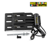 UNIVERSAL MOTORCYCLE FOLDING SIDE NUMBER PLATE HOLDER WITH LED LIGHT | BIKER SHOPPEE