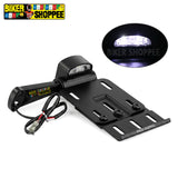 UNIVERSAL MOTORCYCLE FOLDING SIDE NUMBER PLATE HOLDER WITH LED LIGHT | BIKER SHOPPEE