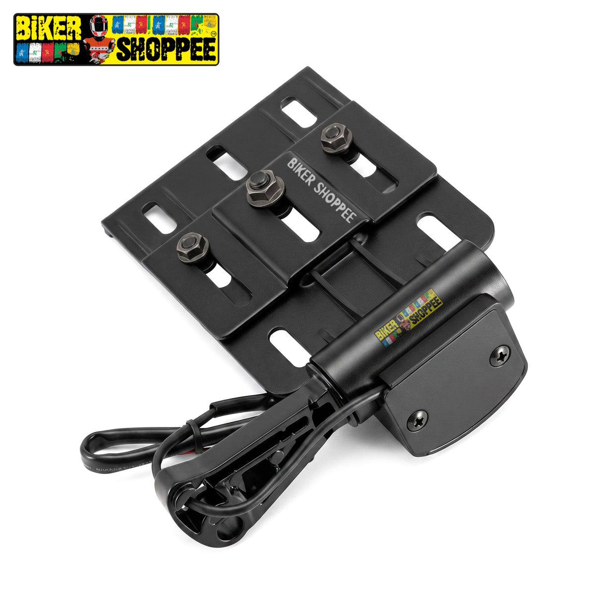 UNIVERSAL MOTORCYCLE FOLDING SIDE NUMBER PLATE HOLDER WITH LED LIGHT | BIKER SHOPPEE