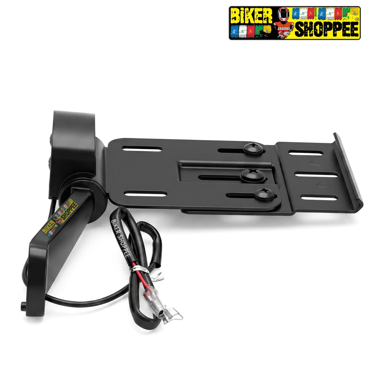 UNIVERSAL MOTORCYCLE FOLDING SIDE NUMBER PLATE HOLDER WITH LED LIGHT | BIKER SHOPPEE