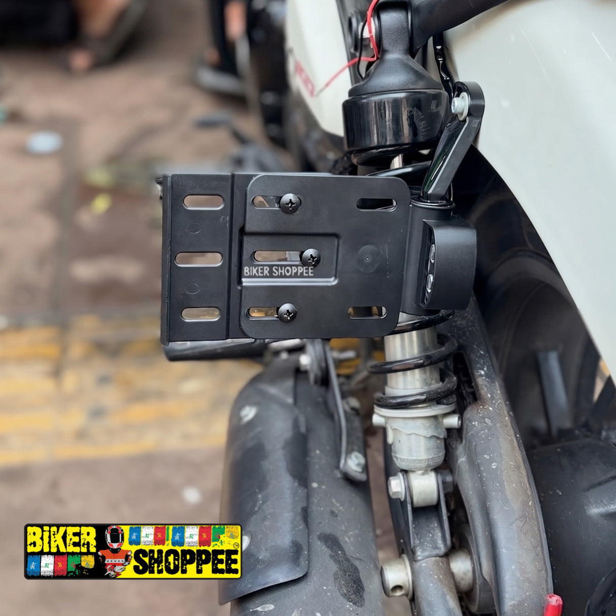 UNIVERSAL MOTORCYCLE FOLDING SIDE NUMBER PLATE HOLDER WITH LED LIGHT | BIKER SHOPPEE