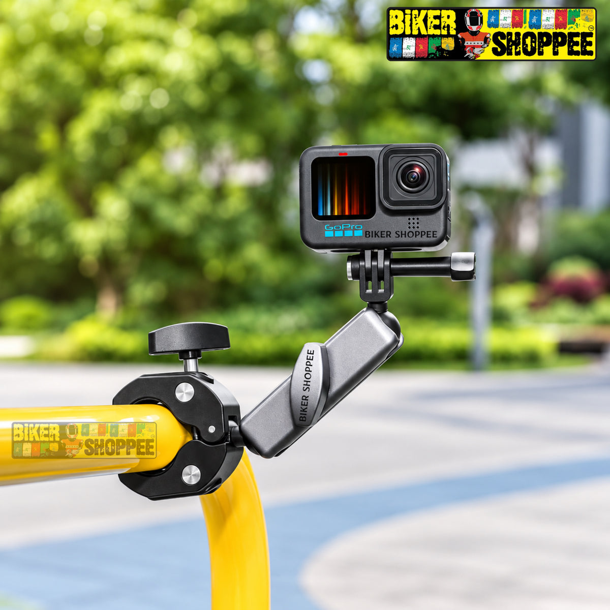MOTORCYCLE HANDLEBAR ACTION CAMERA MOUNT FOR GOPRO INSTA360 DJI | BIKER SHOPPEE