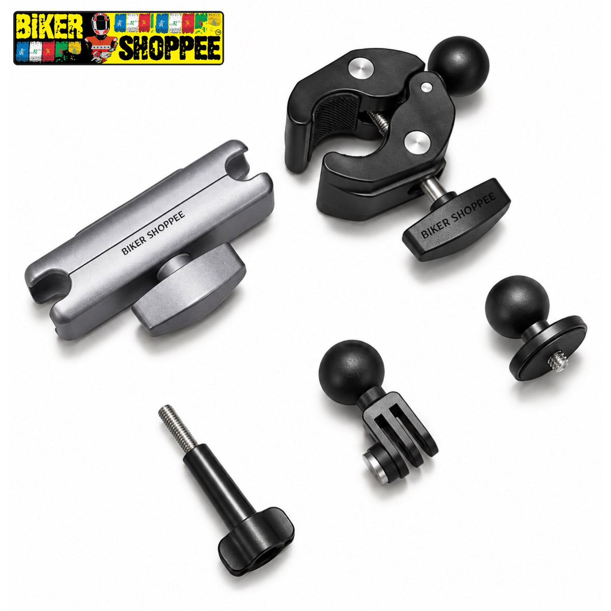 MOTORCYCLE HANDLEBAR ACTION CAMERA MOUNT FOR GOPRO INSTA360 DJI | BIKER SHOPPEE