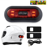 UNIVERSAL MOTORCYCLE HELMET LED WARNING LIGHT 3 MODE RED | BIKER SHOPPEE