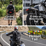UNIVERSAL MOTORCYCLE HELMET LED WARNING LIGHT 3 MODE RED | BIKER SHOPPEE