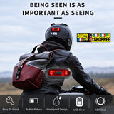 UNIVERSAL MOTORCYCLE HELMET LED WARNING LIGHT 3 MODE RED | BIKER SHOPPEE
