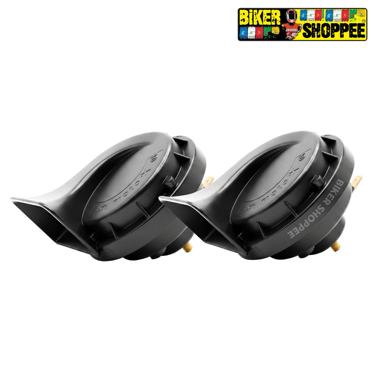 MOTOX UNIVERSAL TRUMPET HORN FOR MOTORCYCLE SUPER TONE | BIKER SHOPPEE