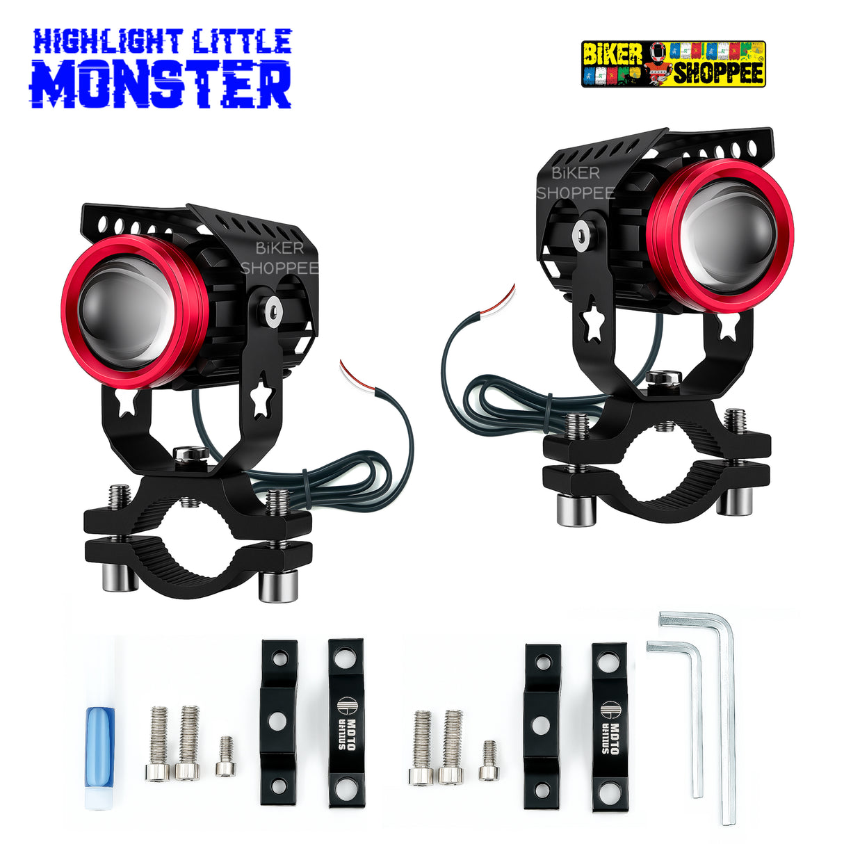 MOTO GENIUS JX100 36W LED FOG LIGHT PAIR | BIKER SHOPPEE