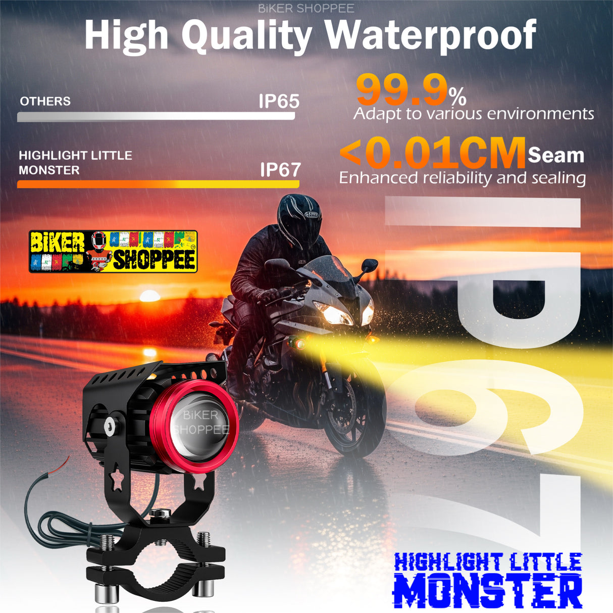 MOTO GENIUS JX100 36W LED FOG LIGHT PAIR | BIKER SHOPPEE