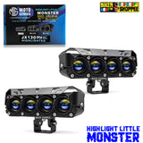MOTO GENIUS JX130 FOUR SHOT 100W LED FOG LIGHT PAIR | BIKER SHOPPEE