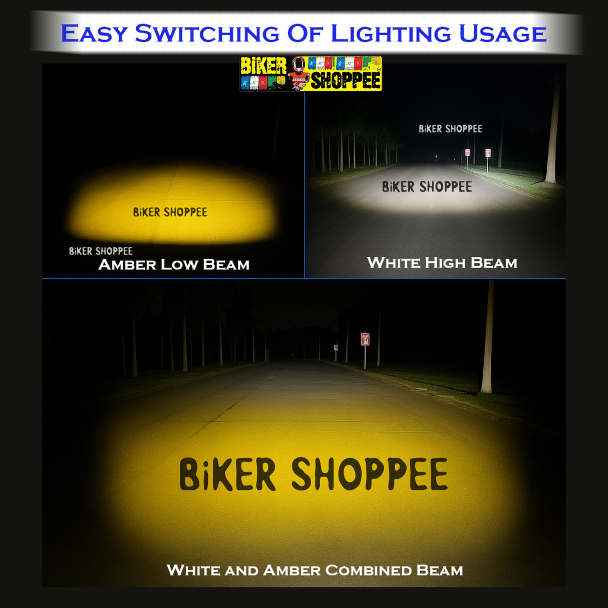 MOTO GENIUS JX130 FOUR SHOT 100W LED FOG LIGHT PAIR | BIKER SHOPPEE